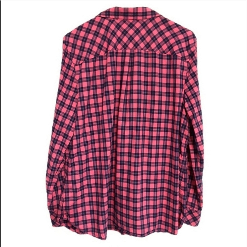 Talbots Button Up Flannel Plaid Shirt Womens XL - Picture 8 of 14